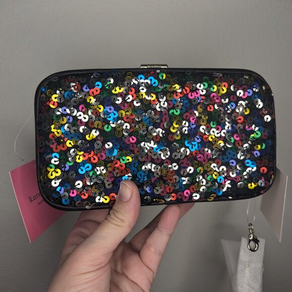 Kate Spade - Tonight Sequins Framed Crossbody Clutch NWT - Picture 2 of 8